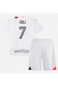 Fotbalové Dres AC Milan Yacine Adli #7 Dětské Venkovní Oblečení 2023-24 Krátký Rukáv (+ trenýrky)